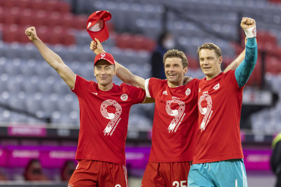 Robert Lewandowski, Thomas Müller en Manuel Neuer