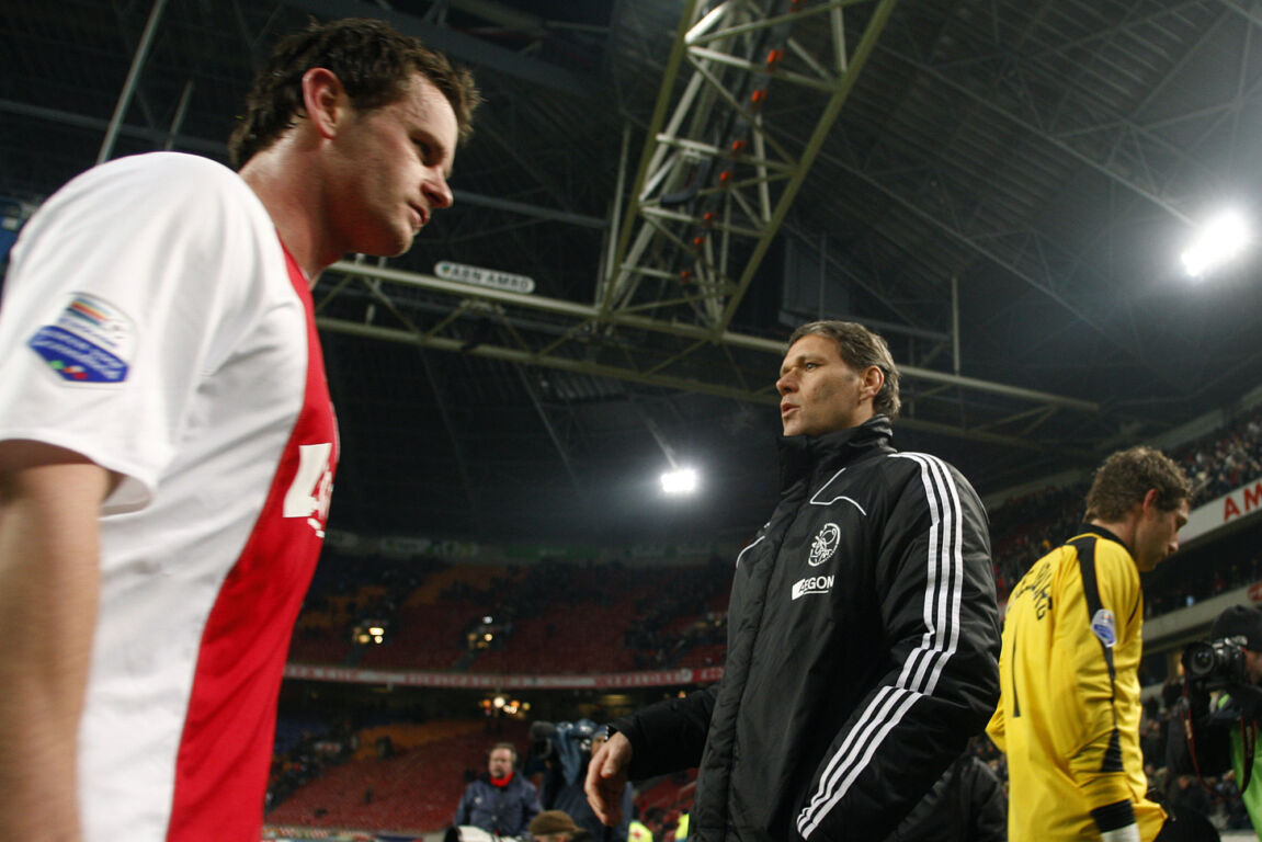 Rob Wielaert en Marco van Basten bij Ajax