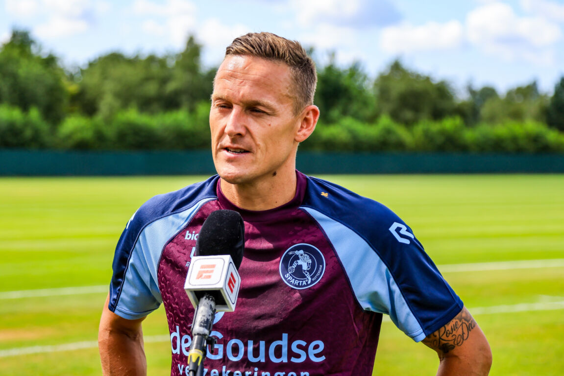 Jens Toornstra in het shirt van Sparta Rotterdam