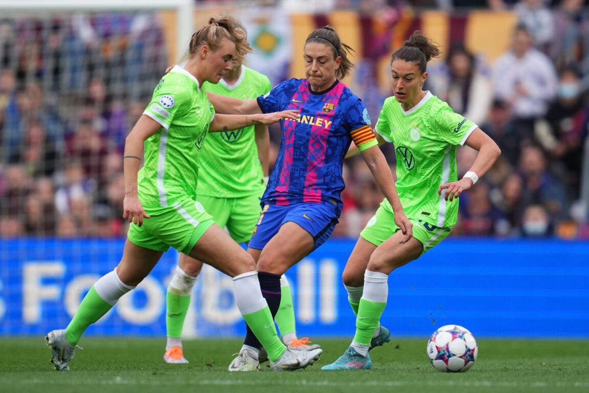 Het duel tussen FC Barcelona en VfL Wolfsburg