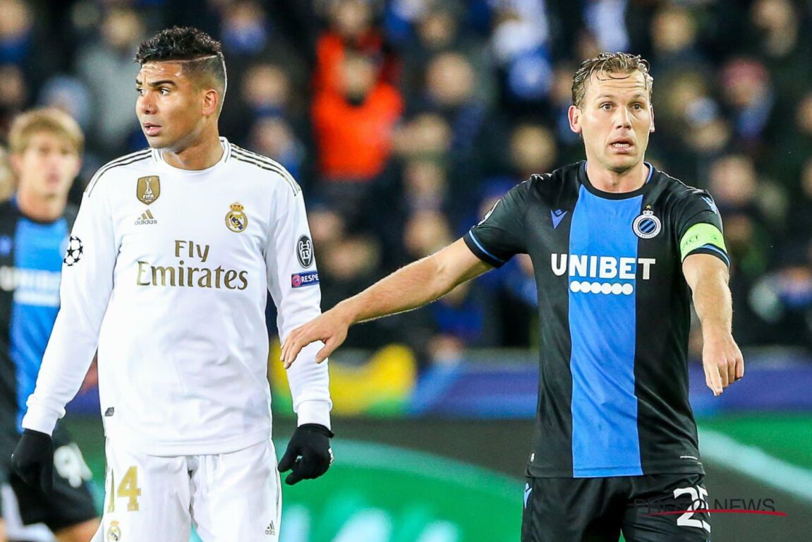 Ruud Vormer met Club Brugge tegen Real Madrid