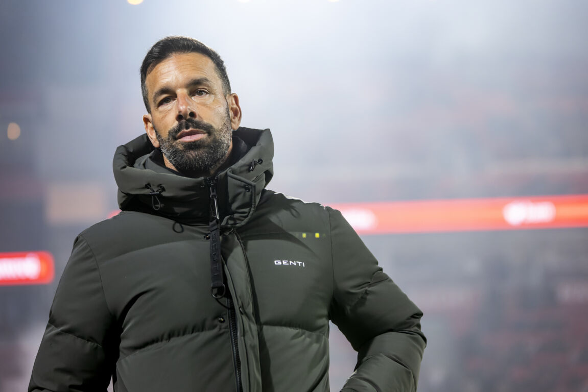 Ruud van Nistelrooij voor de wedstrijd tegen AC Milan