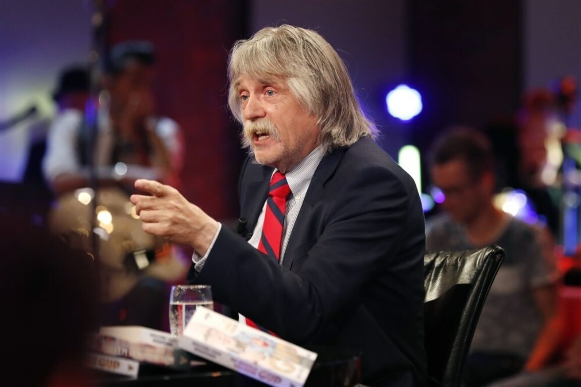 Johan Derksen tijdens een uitzending van Veronica Inside