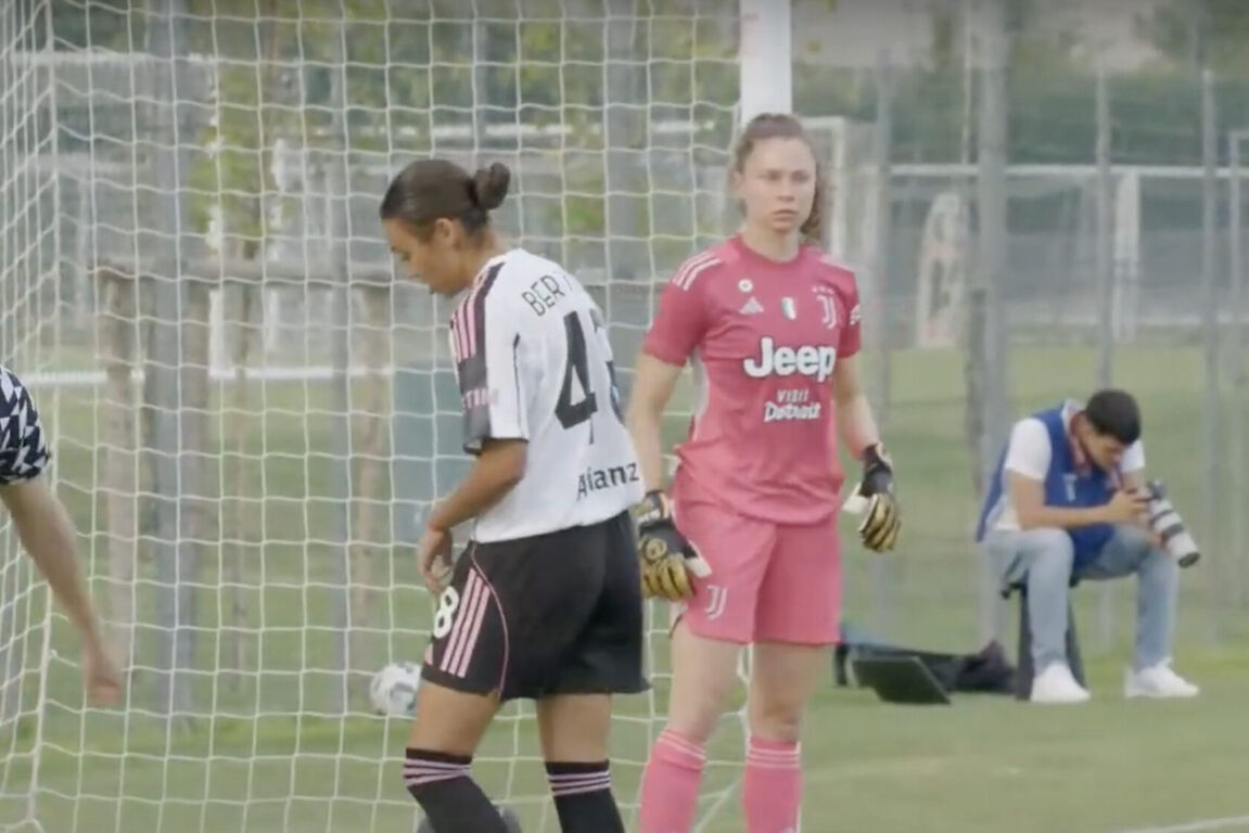 Daniëlle de Jong bij haar debuut voor Juventus