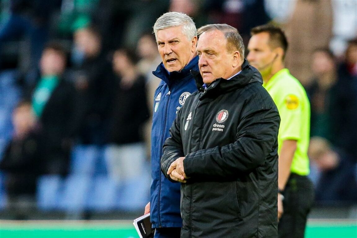 Cor Pot met Dick Advocaat in De Kuip