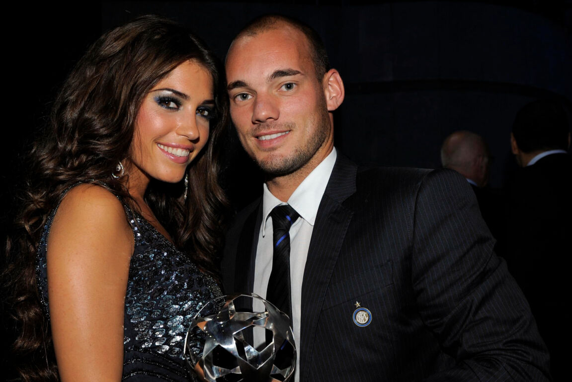 Yolanthe Cabau en Wesley Sneijder
