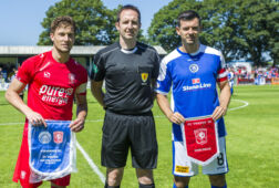 FC Twente tijdens een oefenduel met Stranraer in 2017