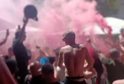 FC Utrecht-fans vieren feest in Genève