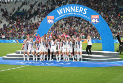 Olympique Lyon viert de winst van de Champions League