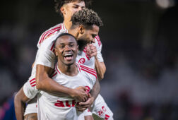 Ricardo Mathias viert zijn treffer namens Internacional