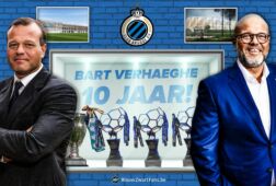 Bart Verhaeghe tien jaar voorzitter van Club Brugge|Bart Verhaeghe en Vincent Mannaert, voorzitter en CEO van Club Brugge|Bart Verhaeghe en Christoph Daum