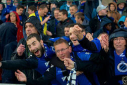 Club fans juichen Club Brugge Sint Truiden