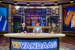 René van der Gijp, Wilfred Genee en Johan Derksen bij VI Vandaag