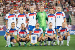 Het elftal van Engeland voorafgaand aan het duel met Wales