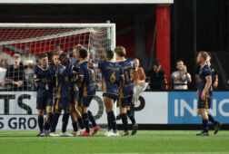 Jesper Uneken met de winnende goal namens RKC Waalwijk
