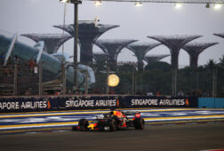 Max Verstappen tijdens de GP van Singapore
