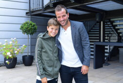 Rafael van der Vaart met zijn zoon Damian