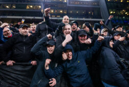 Fans van PSV bij FC Kopenhagen