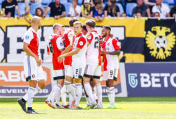 Feyenoord viert de treffer van Danilo