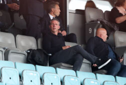Gerry Hamstra op de tribune