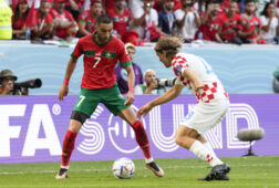 Hakim Ziyech met Marokko tegen Kroatië