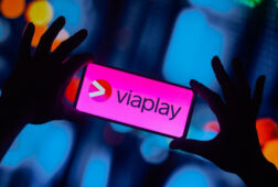 Het logo van Viaplay