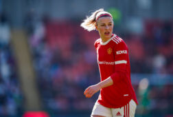 Jackie Groenen in het shirt van Manchester United