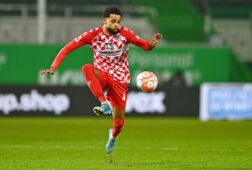 Jeremiah St Juste in actie namens het Duitse FSV Mainz