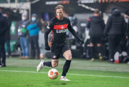Jorrit Hendrix in de Europa League in actie voor Spartak Moskou