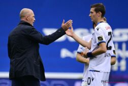Philippe Clement en Hans Vanaken tijdens Genk-Club Brugge