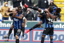 Ruud Vormer viert een treffer tijdens Club Brugge-Anderlecht|Club Brugge viert een treffer tegen Anderlecht