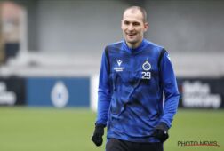 Bas Dost tijdens een training van Club Brugge