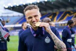 Noa Lang viert de landstitel met Club Brugge