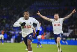 Steven Bergwijn na zijn goals tegen Leicester City