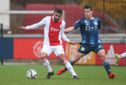 Zakaria Labyad in actie tijdens een oefenduel met Sparta Rotterdam