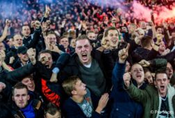 Supporters van Feyenoord gaan los