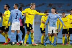 Phil Foden tijdens de wedstrijd tegen Borussia Dortmund