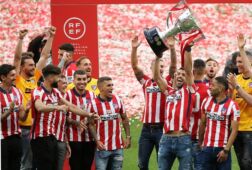 Luis Suarez in het shirt van Atlético Madrid