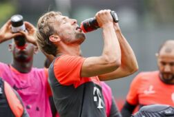 Willem Janssen in de warming-up