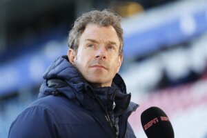 Bert Konterman voor de camera van ESPN