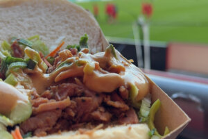 Broodje beenham in De Grolsch Veste