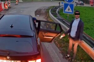 BMW mensen zijn niet blij met vrachtwagenchauffeur