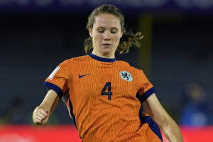 Veerle Buurman, hier in actie namens Oranje O20