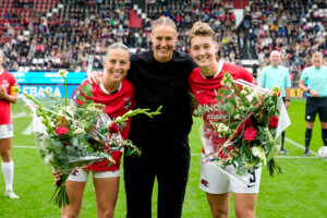 Camie Mol, Stefanie van der Gragt en Floor Spaan bij AZ