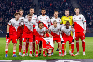 FC Utrecht voorafgaand aan het duel met KRC Genk