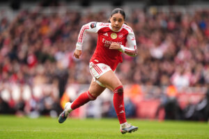 Olivia Smith tijdens Arsenal - Manchester City