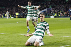 Gustaf Lagerbielke na zijn treffer tegen Feyenoord