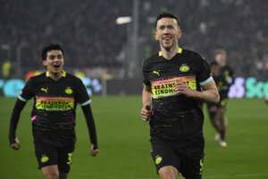 Ivan Perisic na zijn treffer in Turijn