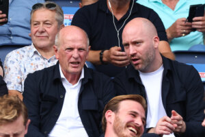 Jan Streuer en Dominique Scholten op de tribune