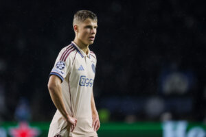 Sean Steur bij zijn debuut in de Champions League